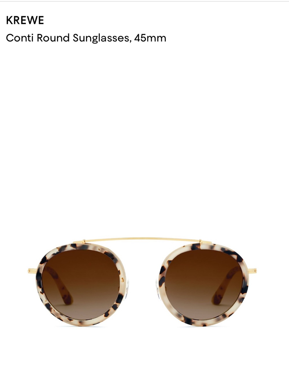 KREWE Conti Round Sunglasses, 45mm